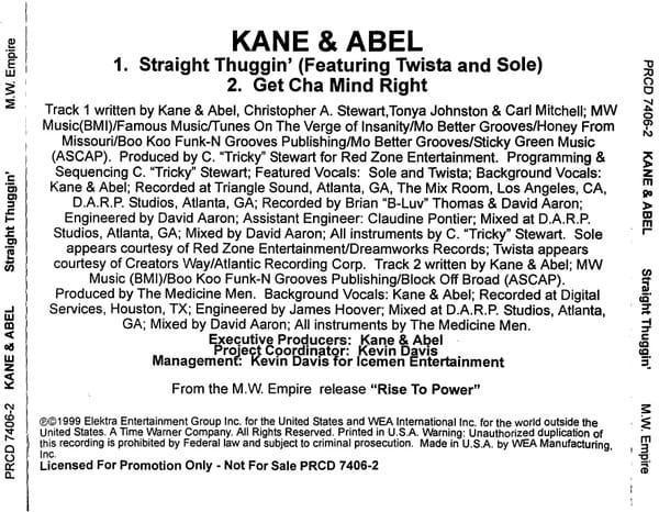 Kane & Abel - Straight Thuggin'